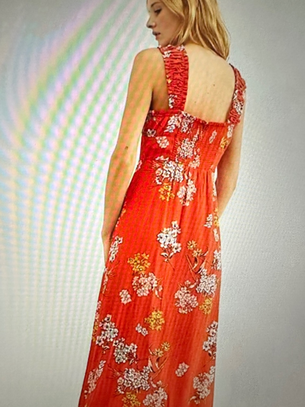 FREE PEOPLE SCORPIO RISING MIDI FLORAL DRESS - Picture 6 of 6